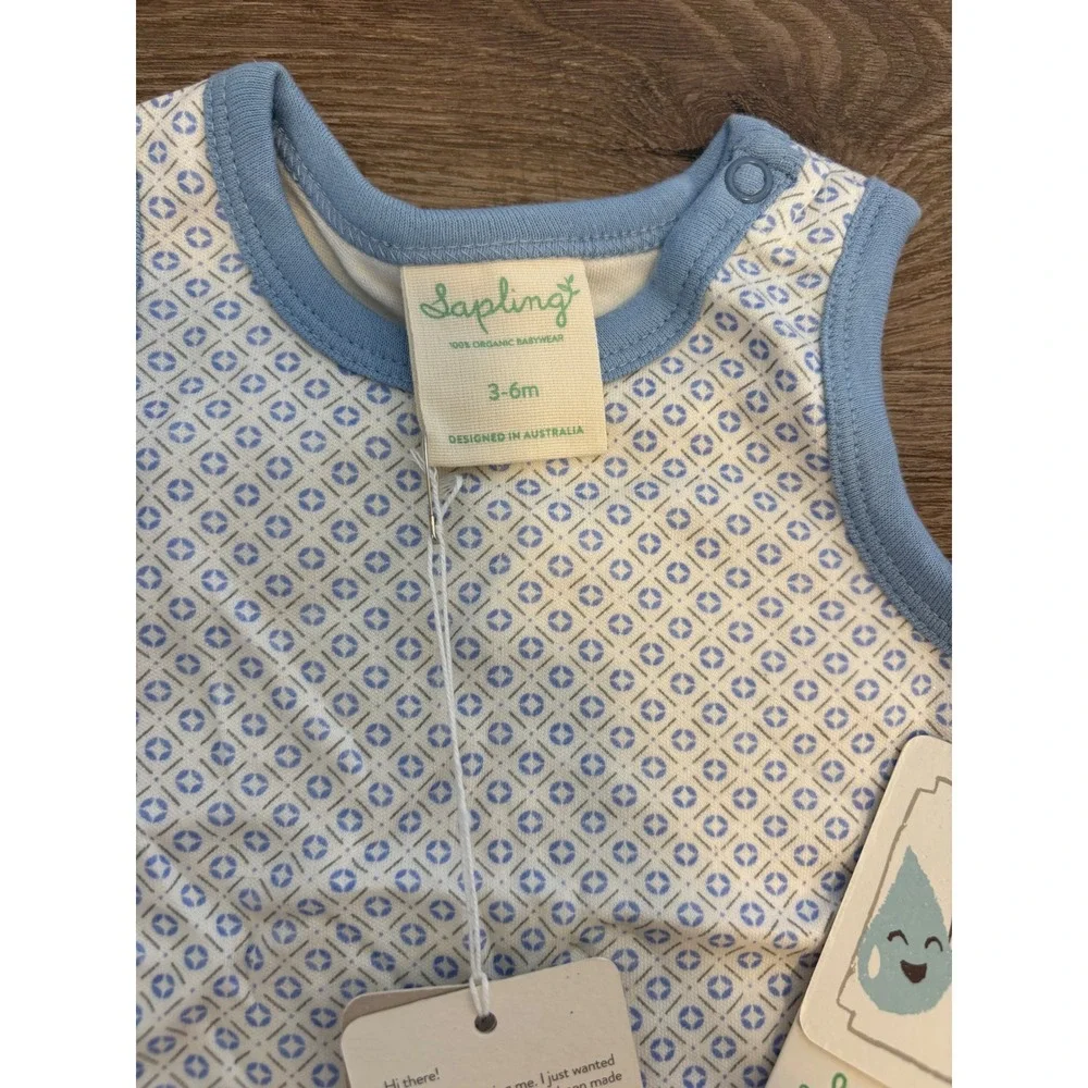 NWT Sapling‎ 100% Organic Cotton Baby Tank Tops 3-6 Months